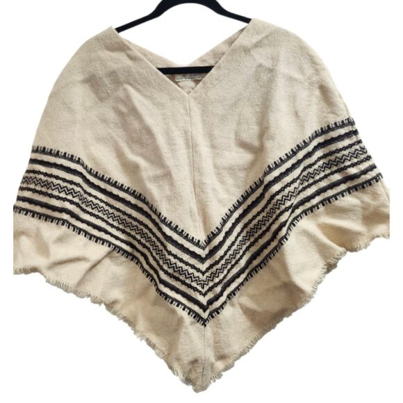 Vintage Boho  Myrjord Veverias Norwegian Handwoven Wool Poncho Cape Unisex - Picture 5 of 11